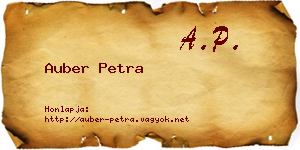 Auber Petra névjegykártya